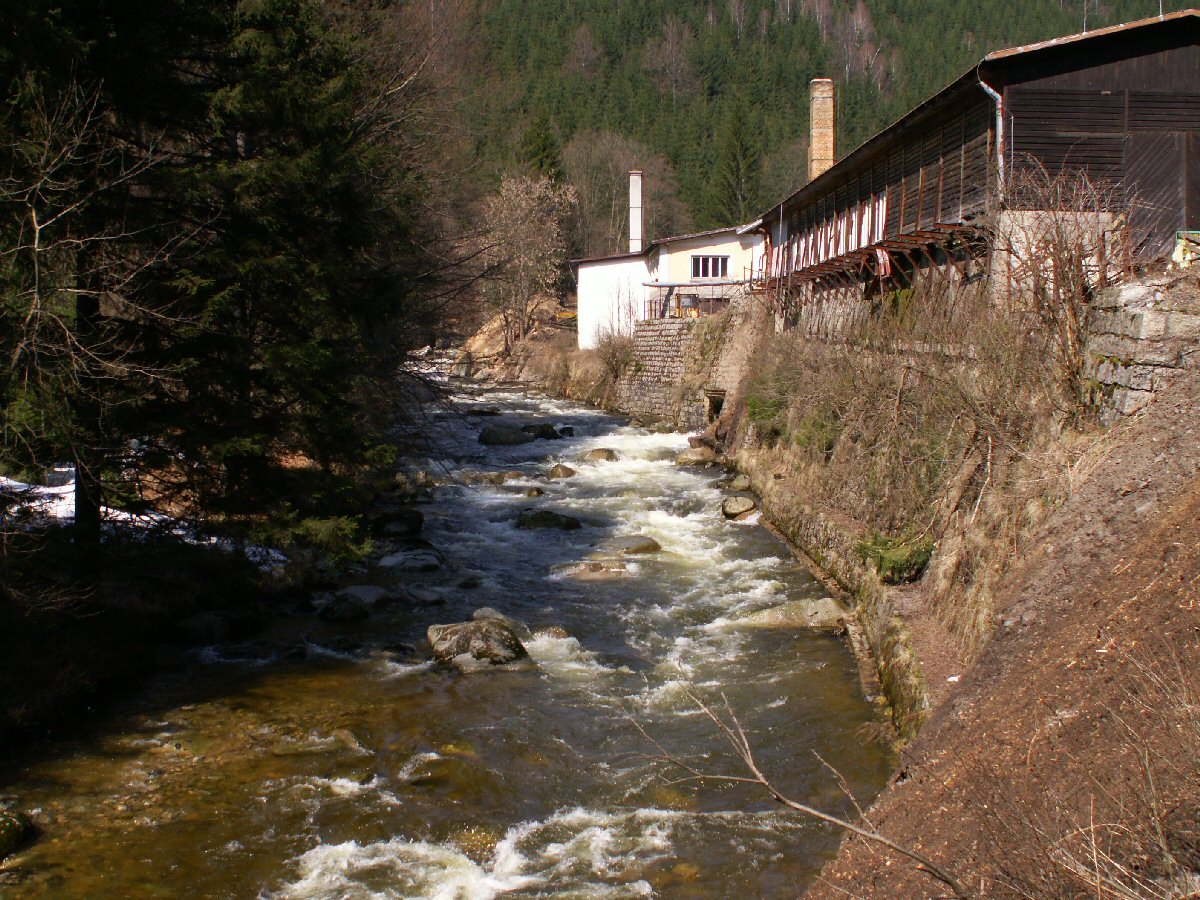 Horska Kamenice river nearby Smrzovka town