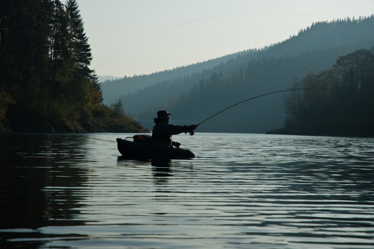 Fly Fishing from Belly Boat