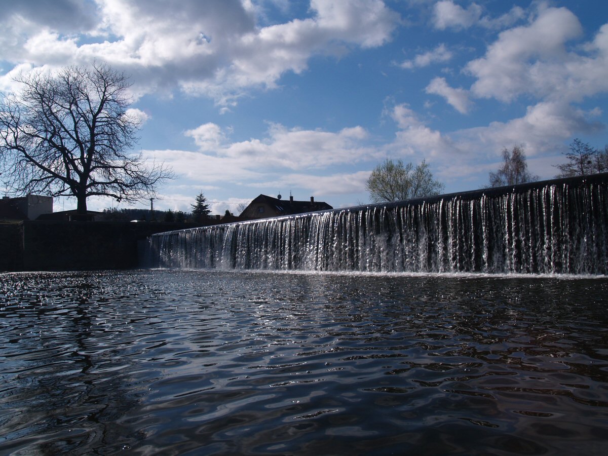 View from under the weir