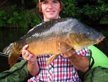 Friend with a nice mirror carp.