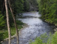 The river flows trought it!