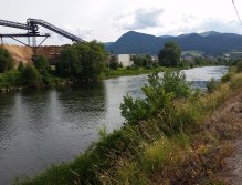 River Váh above the paper mill