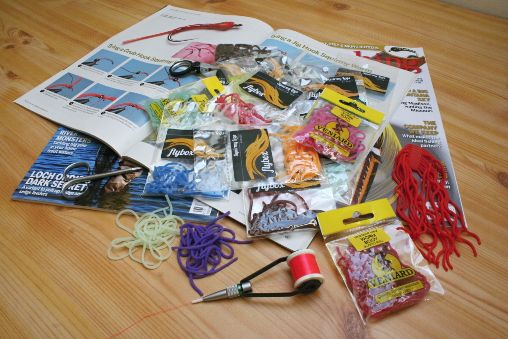 FlyBox Squirmy Legs & Veniard Worm Bodies ready for fly tying!