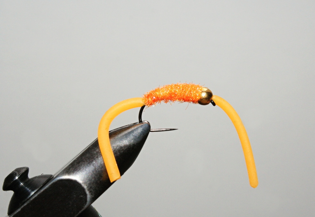 GH Bright Orange Squirmy Worm - Brown & rainbow trout killer
