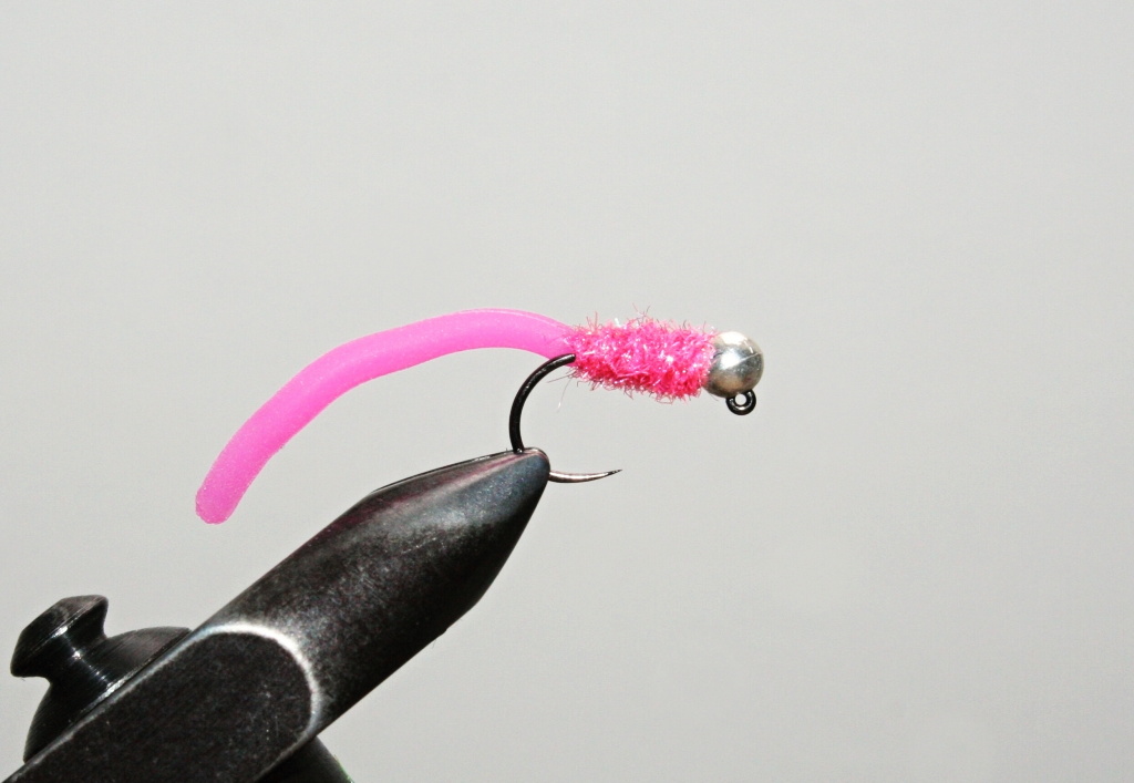 SH Hot Pink Worm Jig - Irresistible worm pattern for river salmonids and carp fish