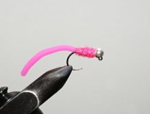 SH Hot Pink Worm Jig - Irresistible worm pattern for river salmonids and carp fish