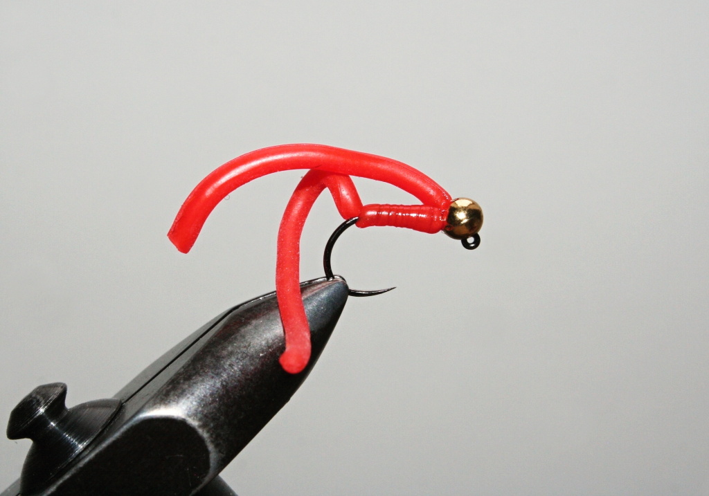 Gold Head Red Worm Jig - The Best for brownies and rainbows!