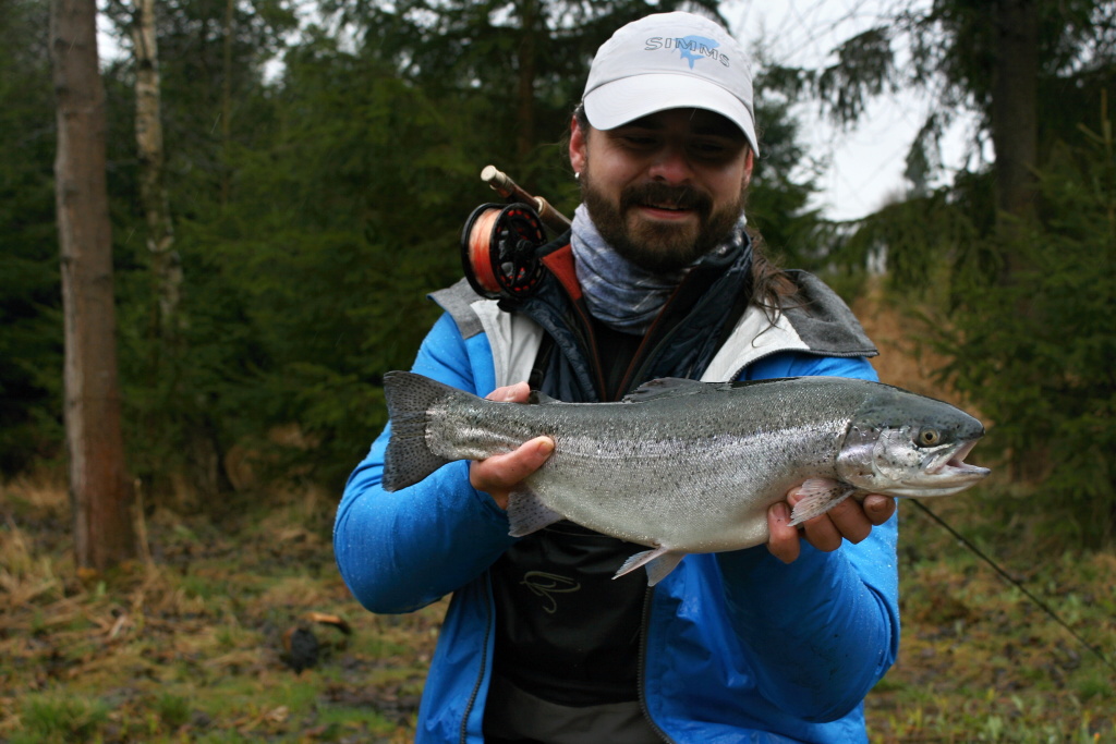 Nice big rainbow from start of successfull but very rainy and windy day. Be tough and you will be rewarded!