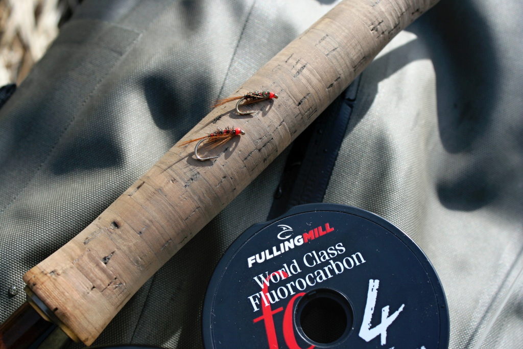 In warmer and sunny weather you can successfully fish with colored nymph patterns as Diawl Bach. Fluorocarbon tippet is the perfect complement!