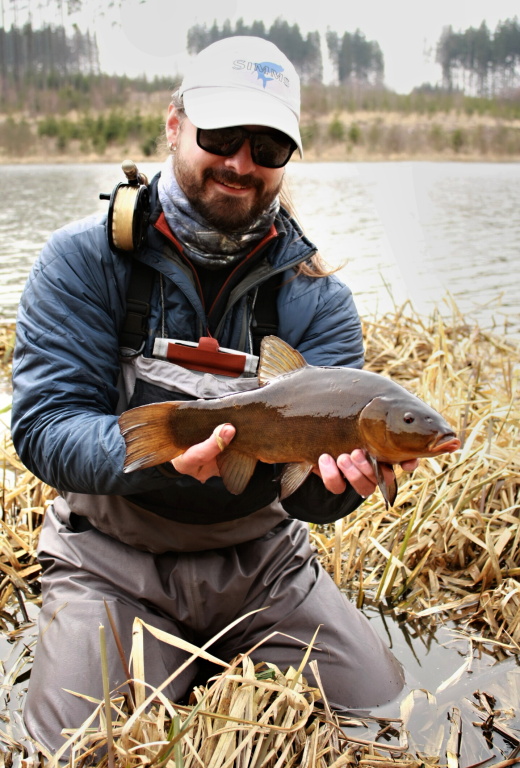 Surprise in the form of beautiful big tench - great strong fighter!