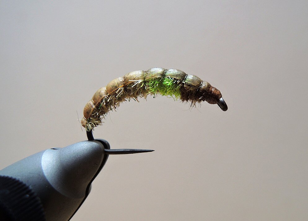 AR Ligh Olive Seal Caddis Larva