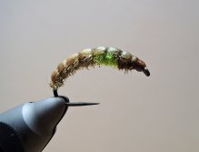 AR Ligh Olive Seal Caddis Larva