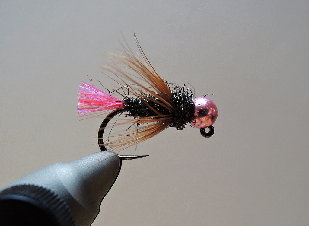 AR Pink Tag Green Peacock Jig