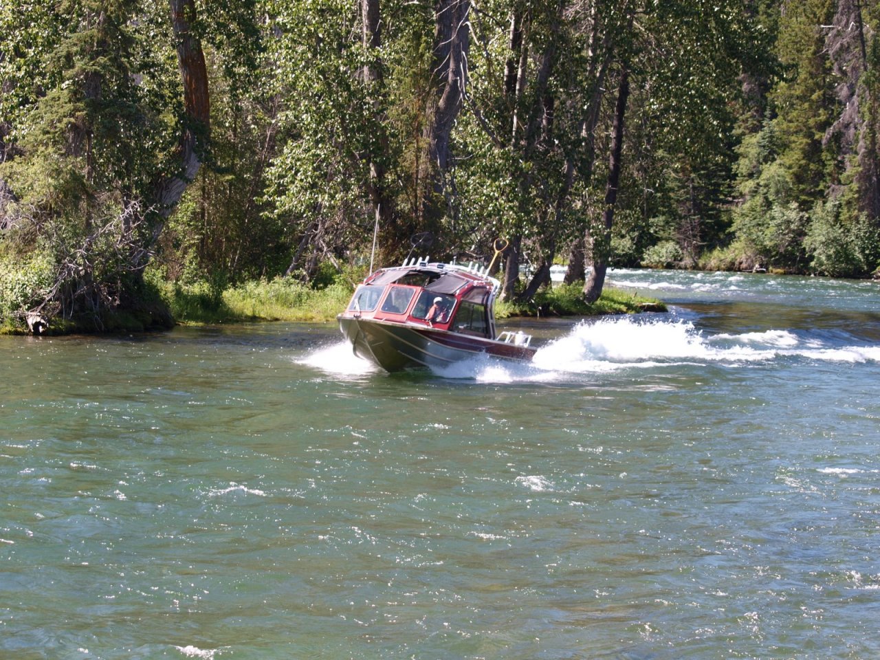 The Jetboat Running the Redfern River