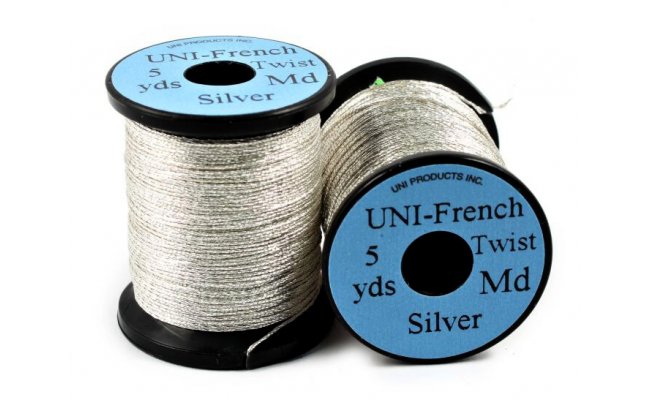French Twist  UNI Products Medium 8 yds French Twist UNI Products Medium 8 yds Silver