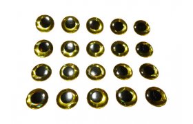 Holographic Eyes 3D Tommi-Fly Gold Holographic Eyes 3D Tommi-Fly Gold 3 mm