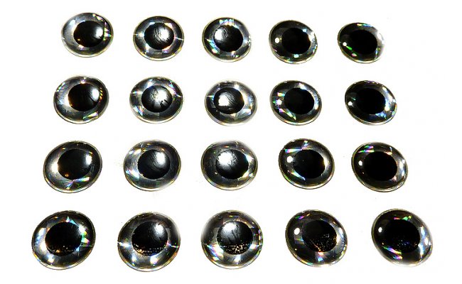 Holographic Eyes 3D Tommi-Fly Silver Holographic Eyes 3D Tommi-Fly Silver 3 mm