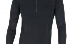 Functional LS Shirt Zipper Sensor Merino DF Black - Front Side