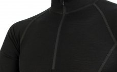 Functional LS Shirt Zipper Sensor Merino DF Black - Stand Up Collar