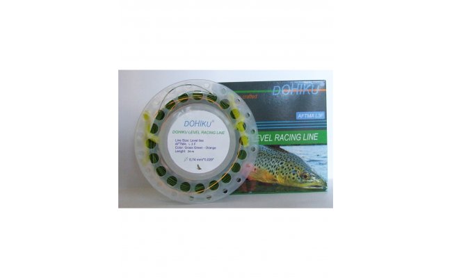 Fly Line Euro Nymphing Dohiku Level Racing Line Fly Line Euro Nymphing Dohiku Level Racing Line Green and Orange