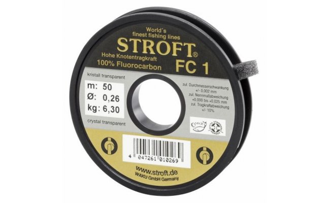 Fluorocarbon Tippet Stroft FC1 50 m Fluorocarbon Tippet Stroft FC1 50 m - 0,10 mm