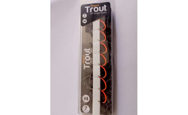 Spinning Hooks Westin Rigged Trout - Single Hooks UV Orange Spinning Hooks Westin Rigged Trout - Single Hooks UV Orange - #3; 7 pcs